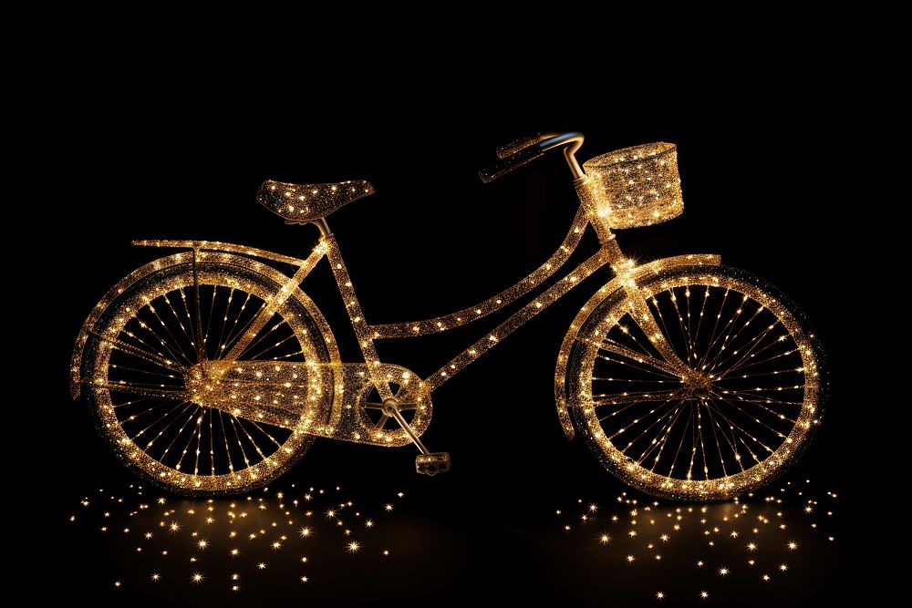 Effect minimal of classic bicycle vehicle light gold.