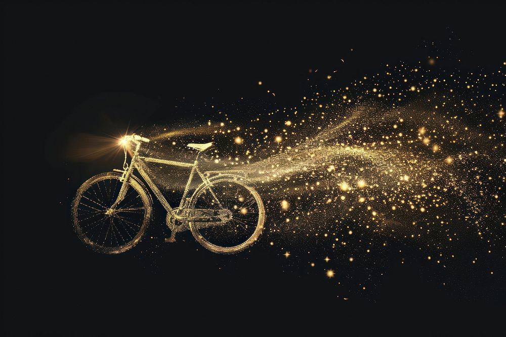 Effect minimal of bicycle vehicle sparks light.