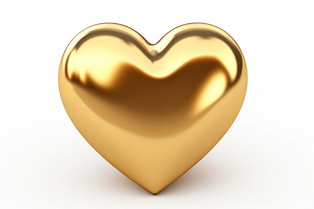 Heart valentine gold white background investment.