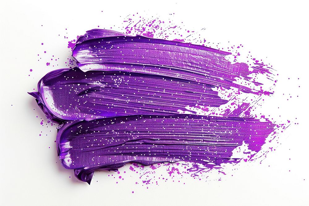 Violet brush strokes blossom purple flower.