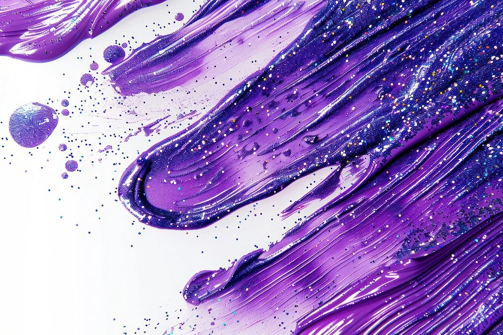 Violet brush strokes droplet purple art.