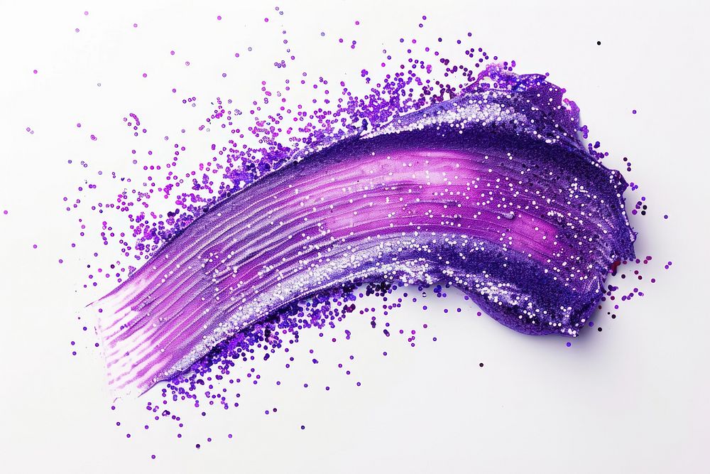 Violet brush strokes glitter purple animal.