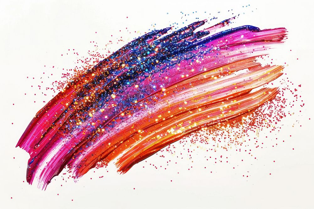 Warm brush strokes glitter fireworks graphics.