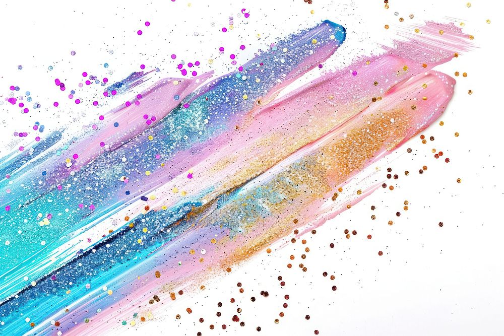 Champagne brush strokes glitter paper art.