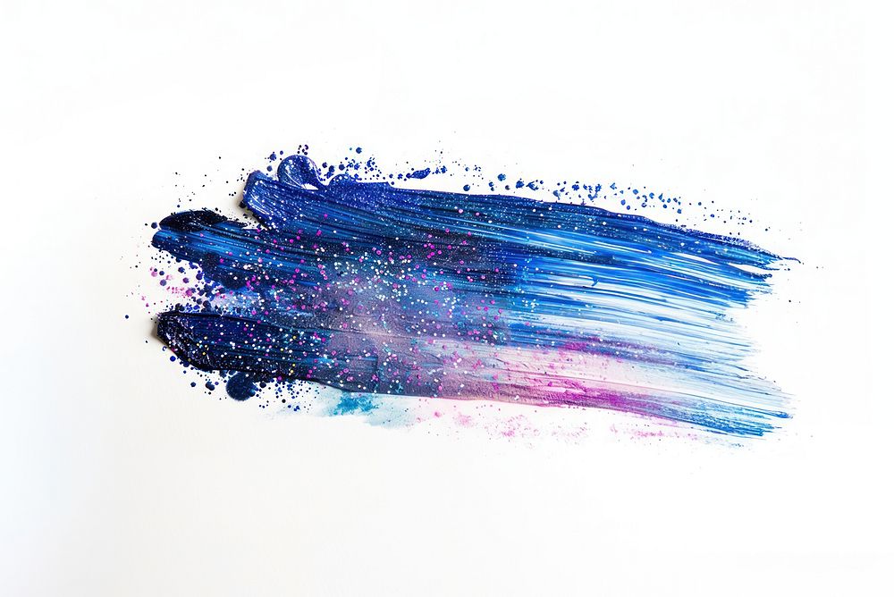 Dark blue brush strokes painting animal device.