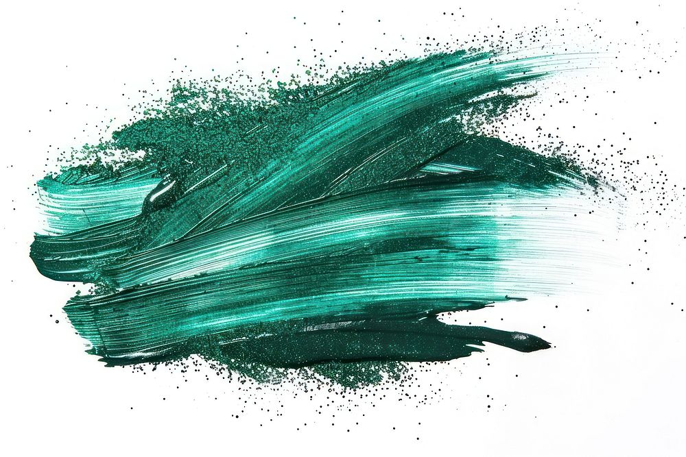 Dark green brush strokes illustrated graphics drawing.