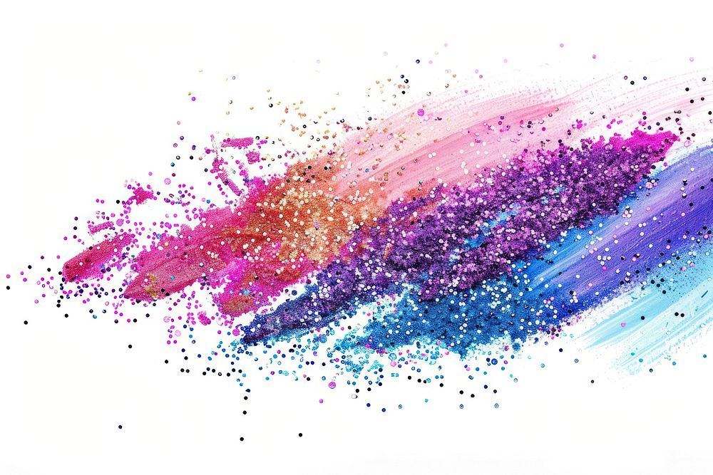 Funky brush strokes glitter animal purple.