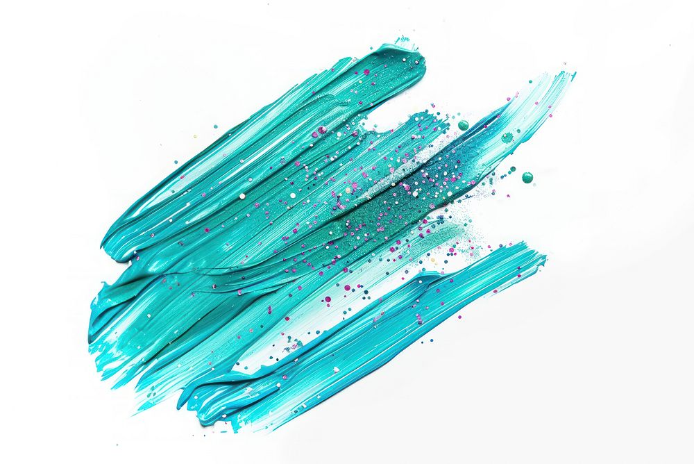 Mint green brush strokes turquoise device powder.