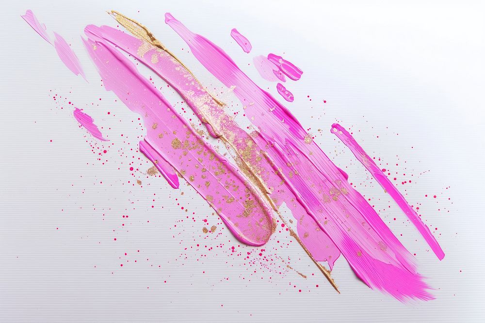 Pink gold brush strokes clothing footwear graphics.