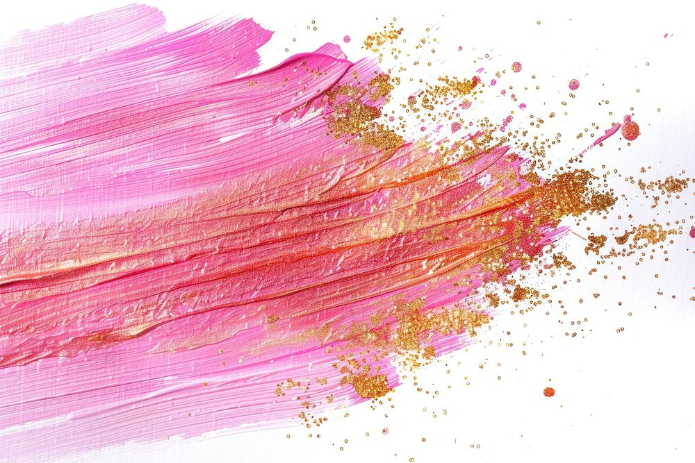 Pink gold brush strokes stain.