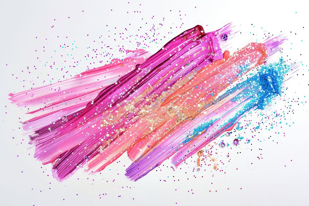Pink pastel brush strokes weaponry purple dagger.