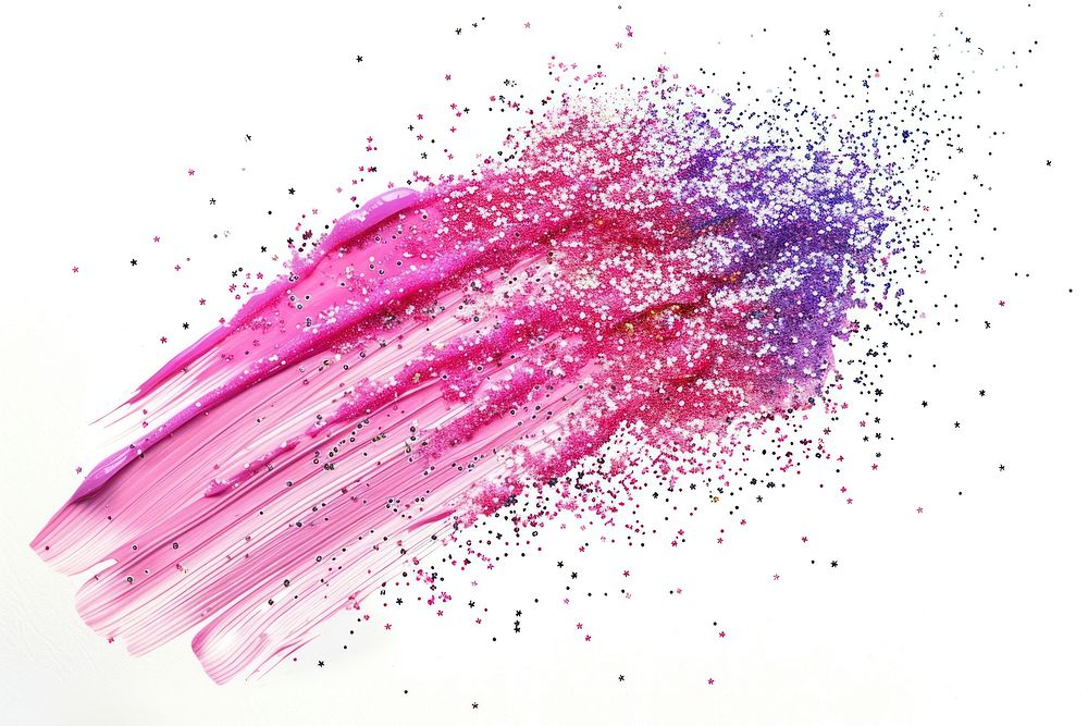 Pink pastel brush strokes purple powder paper.