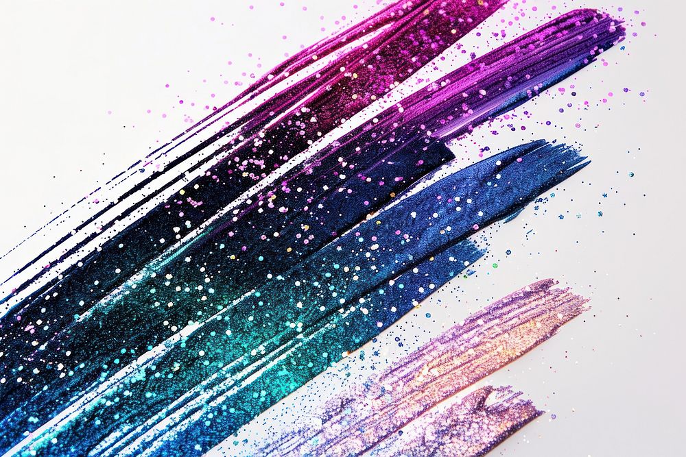 Silver brush strokes glitter graphics purple.