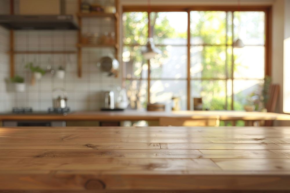 Wood counter japanese style furniture hardwood kitchen.