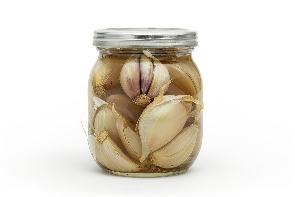 A pickled garlic vegetable plant food.