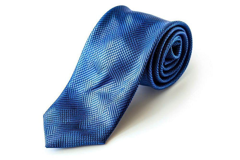 Blue necktie white background accessories simplicity.