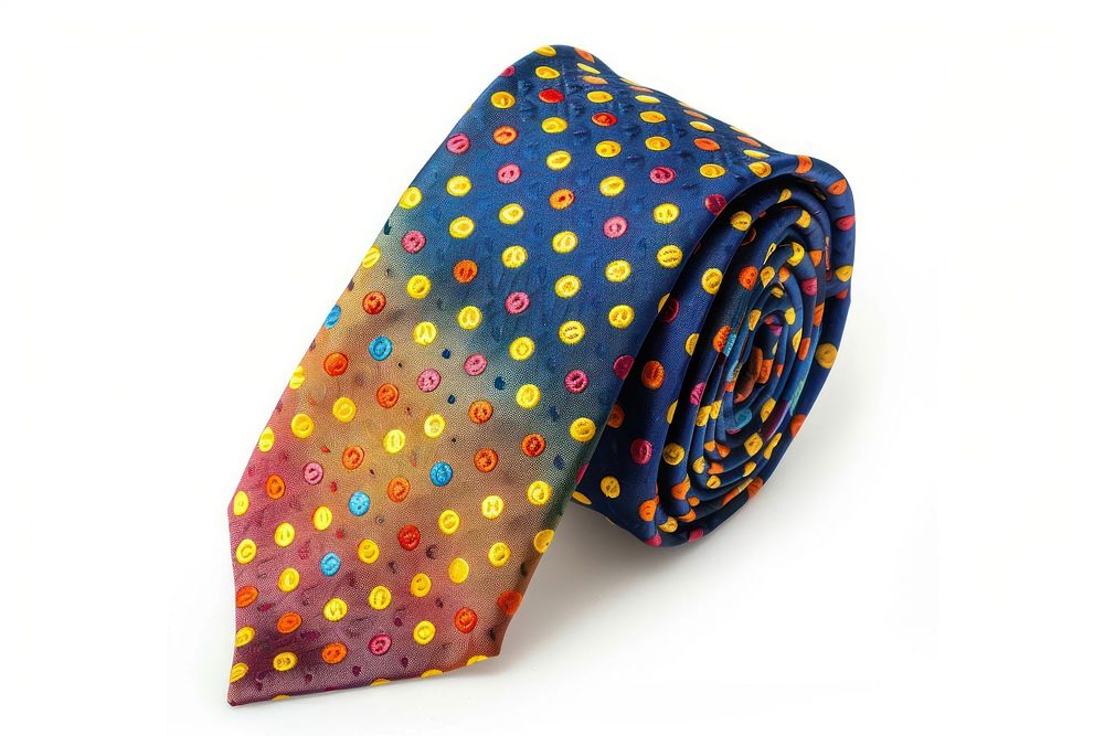Colorful tie necktie white background accessories.