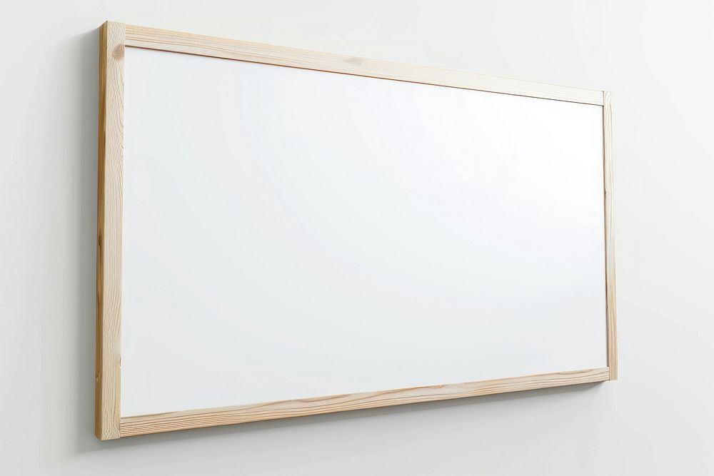 White board white background television rectangle.