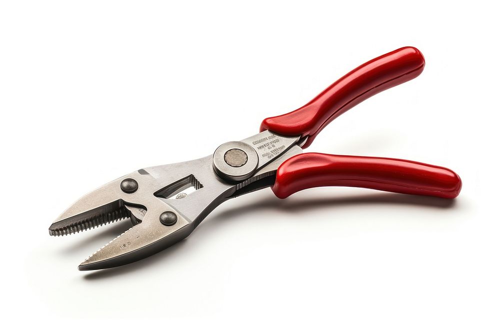 Carpentry pliers tool white background equipment.