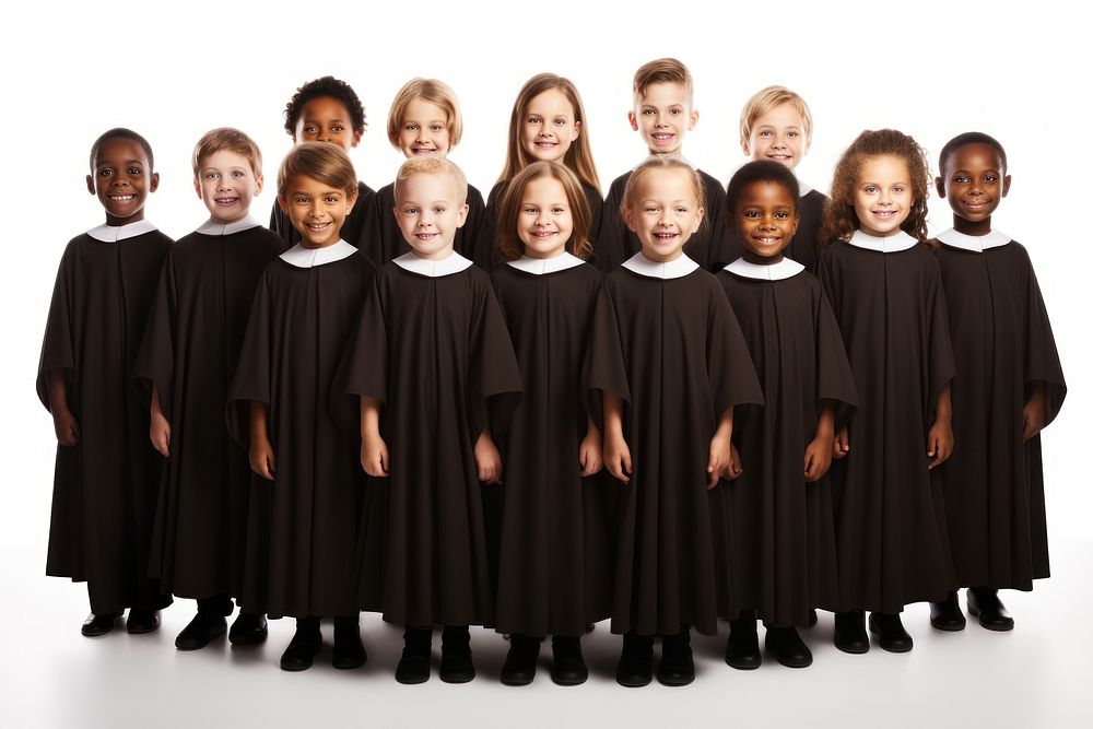 Children choir portrait adult photo.