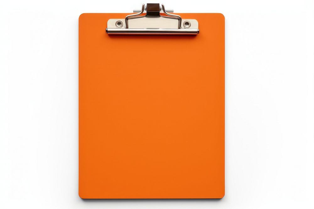 Orange clipboard white background rectangle weaponry.