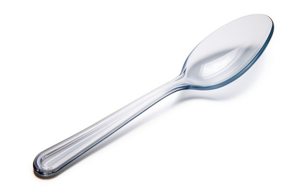 Plastic spork spoon white background silverware.