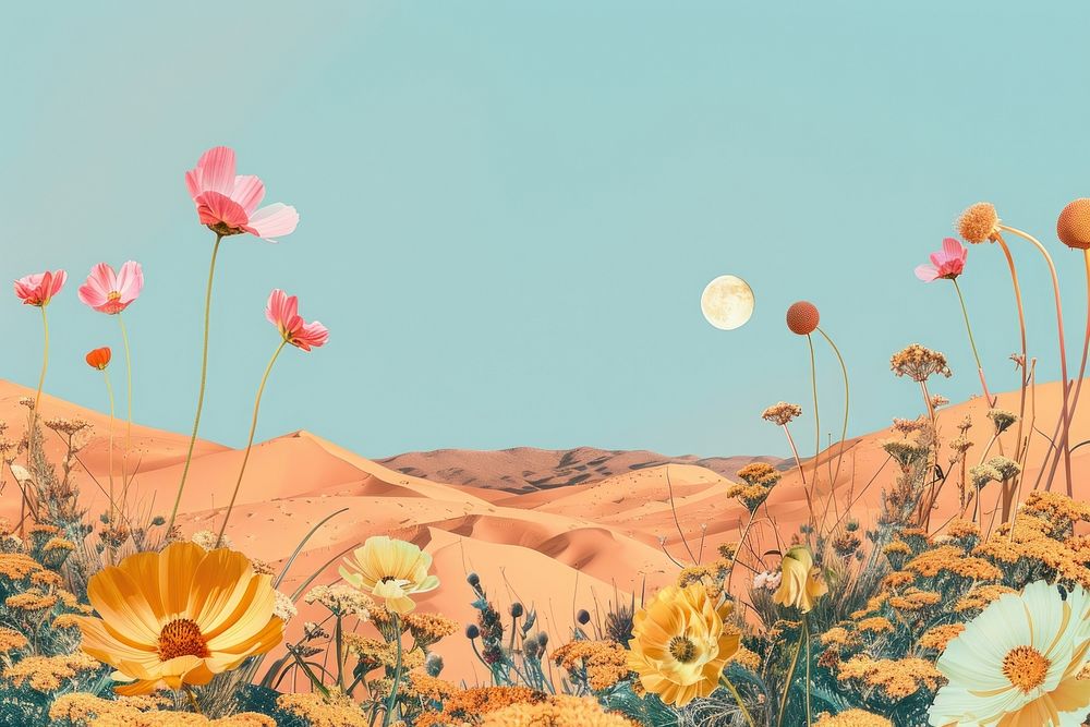 Flower desert landscape outdoors.