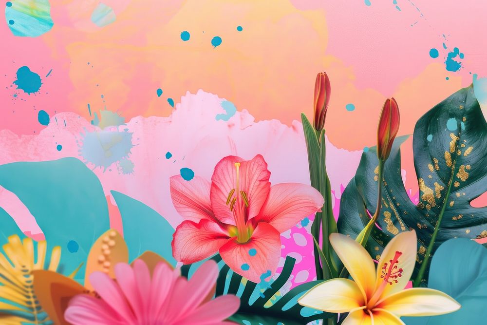 Pattern flower backgrounds painting.