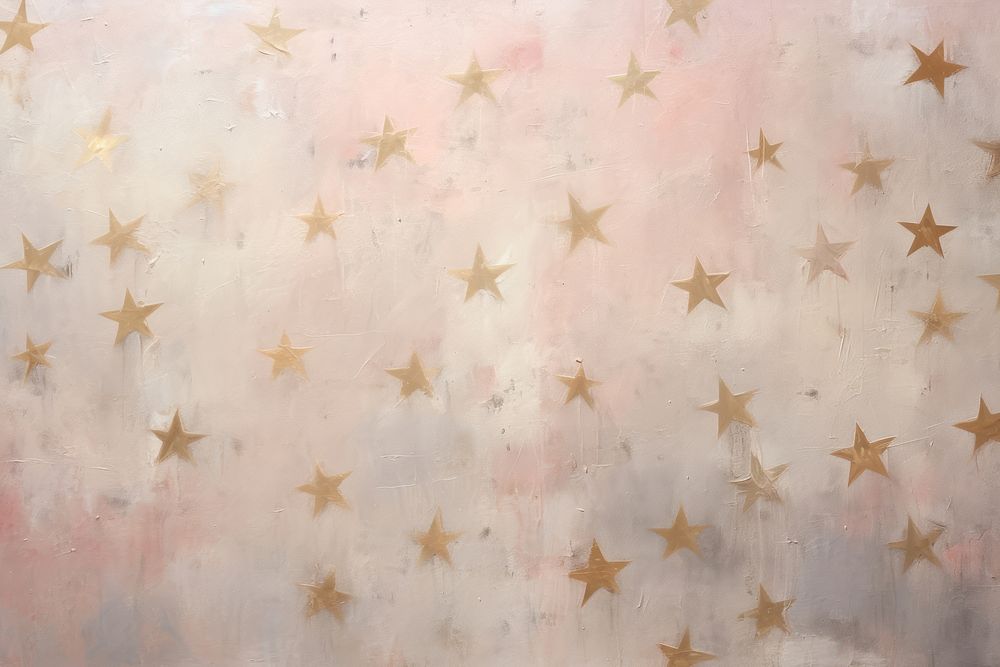 Close up on pale stars backgrounds painting wall.