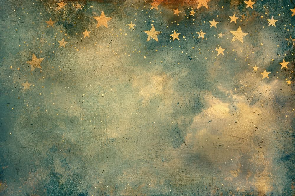 Close up on pale stars painting backgrounds old.