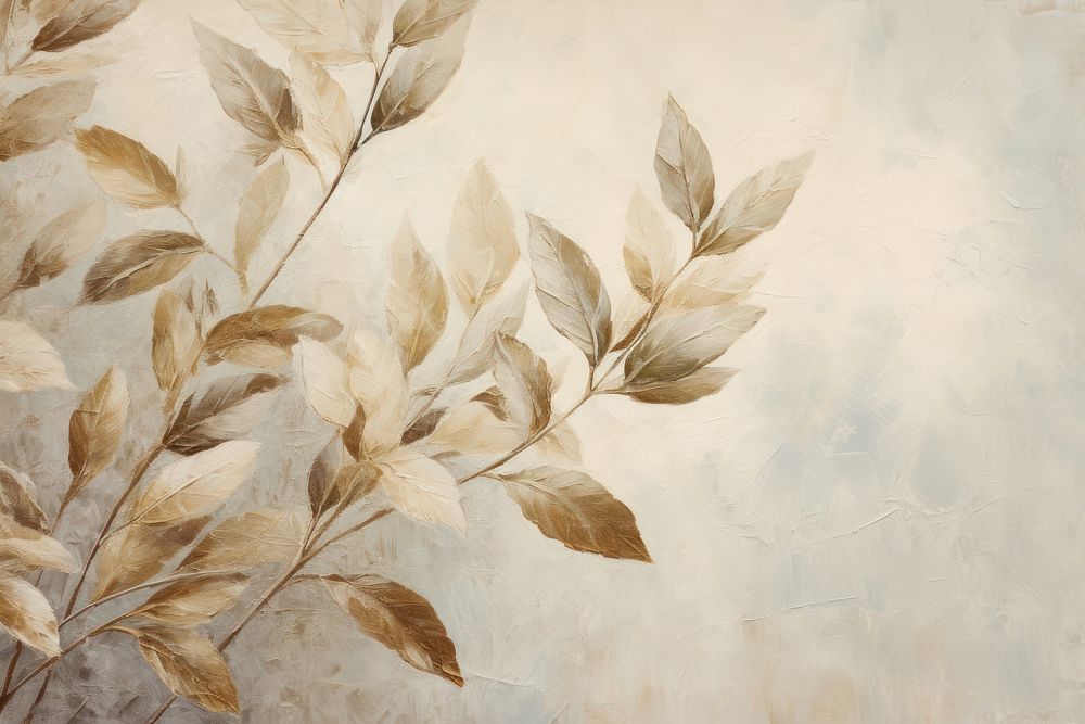Close up on pale leaves painting backgrounds pattern.