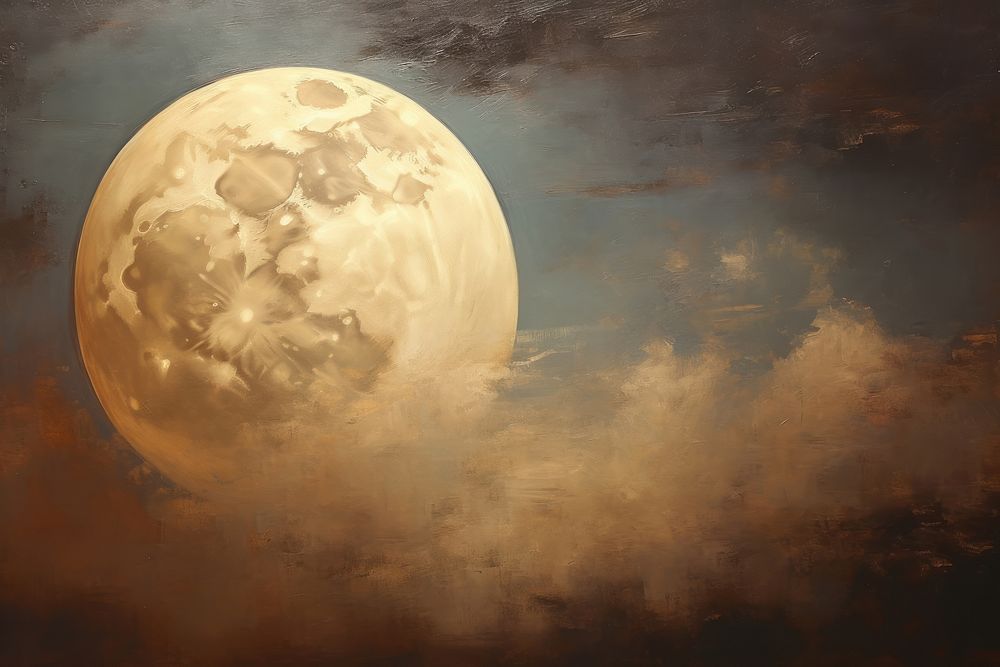 Close up on pale moon night backgrounds astronomy.