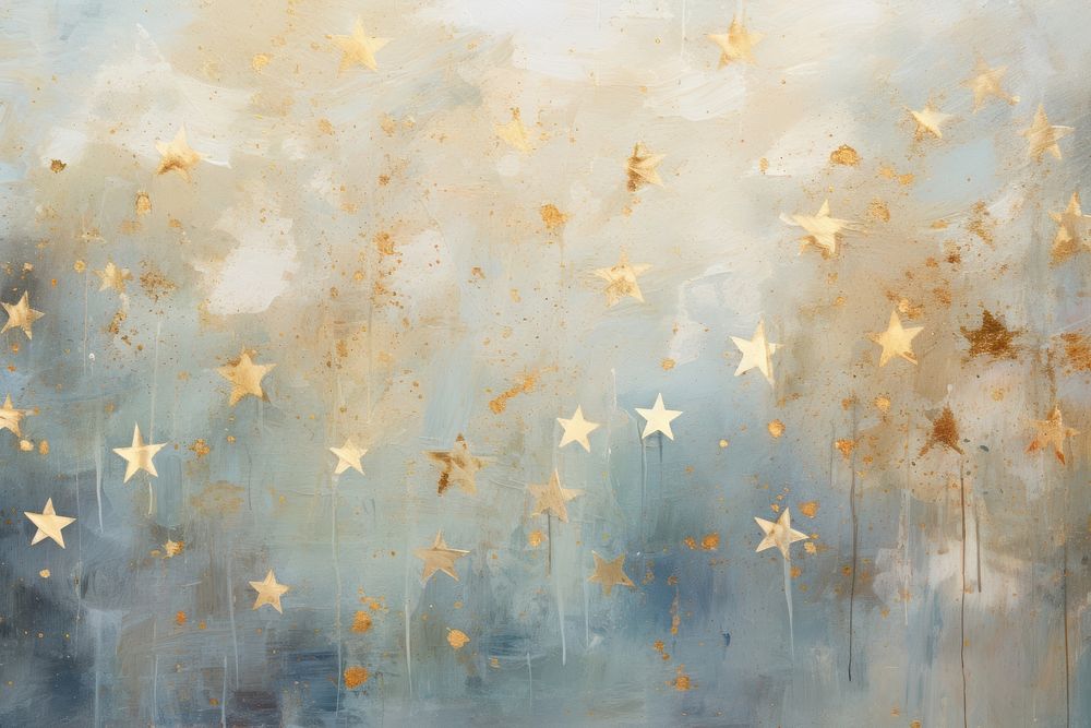 Close up on pale stars painting backgrounds celebration.