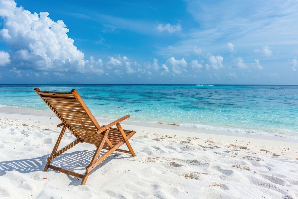Beautiful tropical beach chair sky furniture.