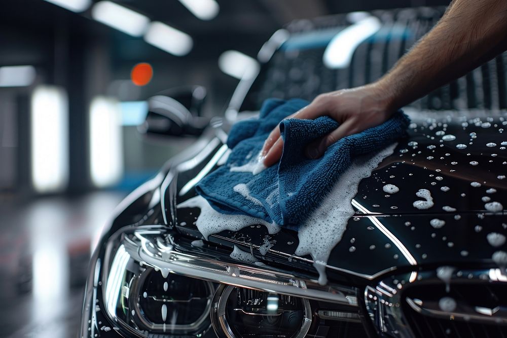 Microfiber cloth washing service car transportation automobile.