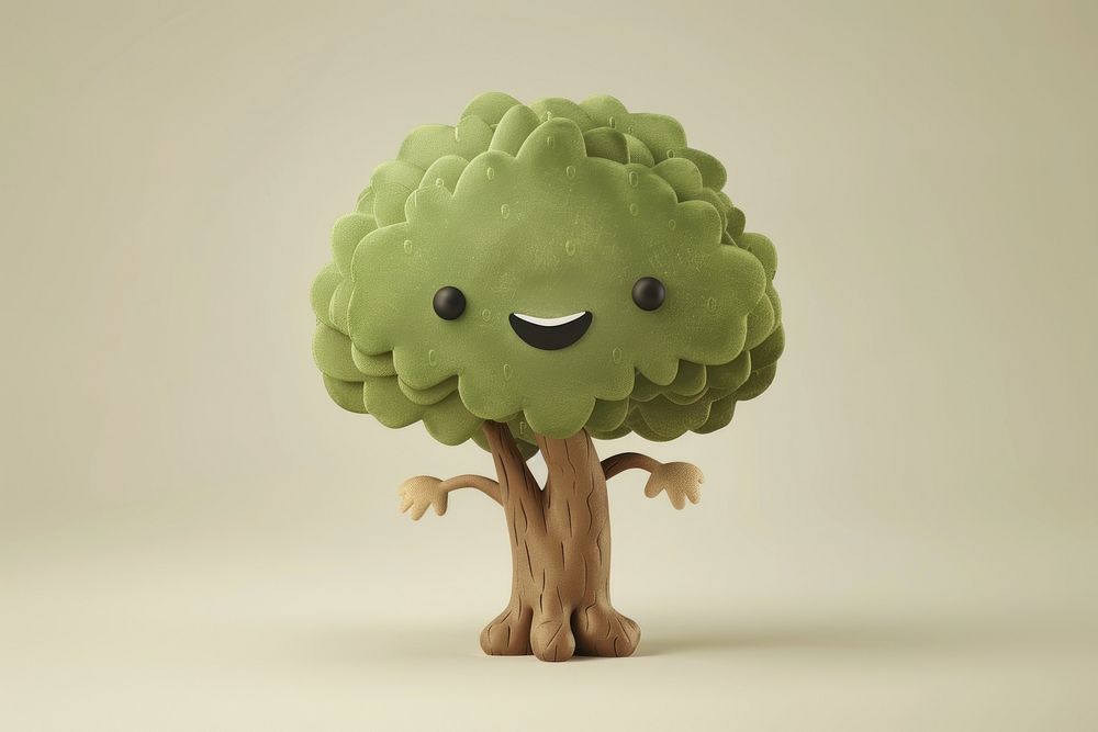 3d tree character cartoon plant toy.
