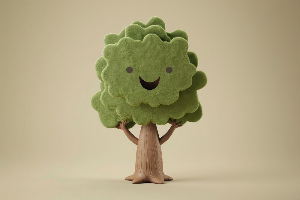 3d tree character cartoon plant toy.