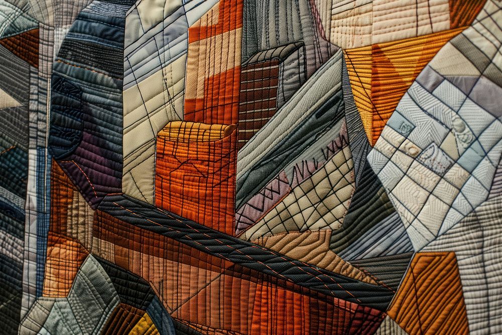 Office building textile craft quilt.