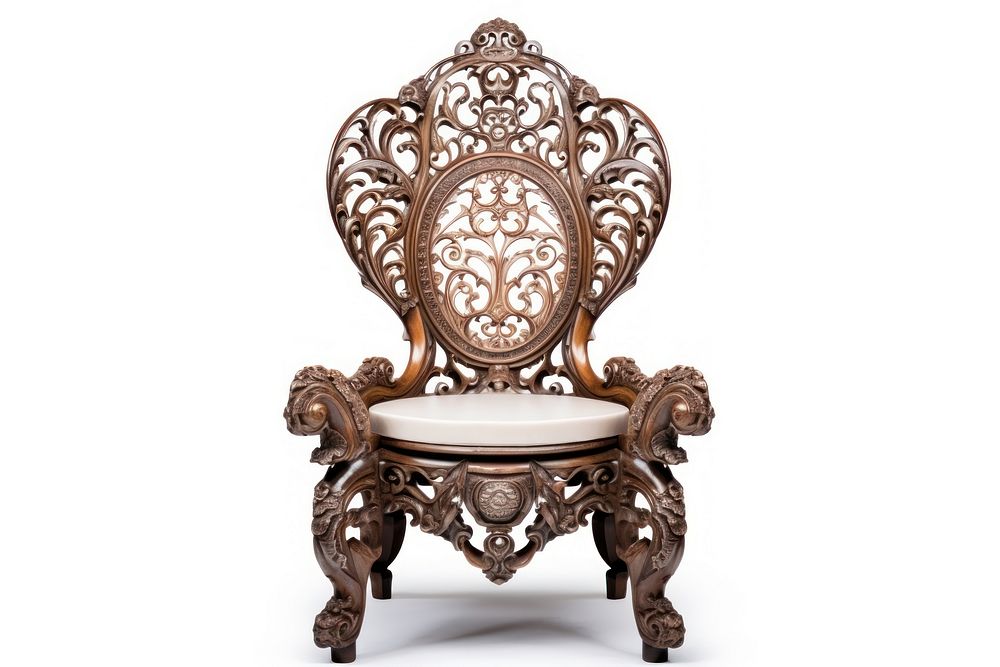 Chair furniture throne wood.
