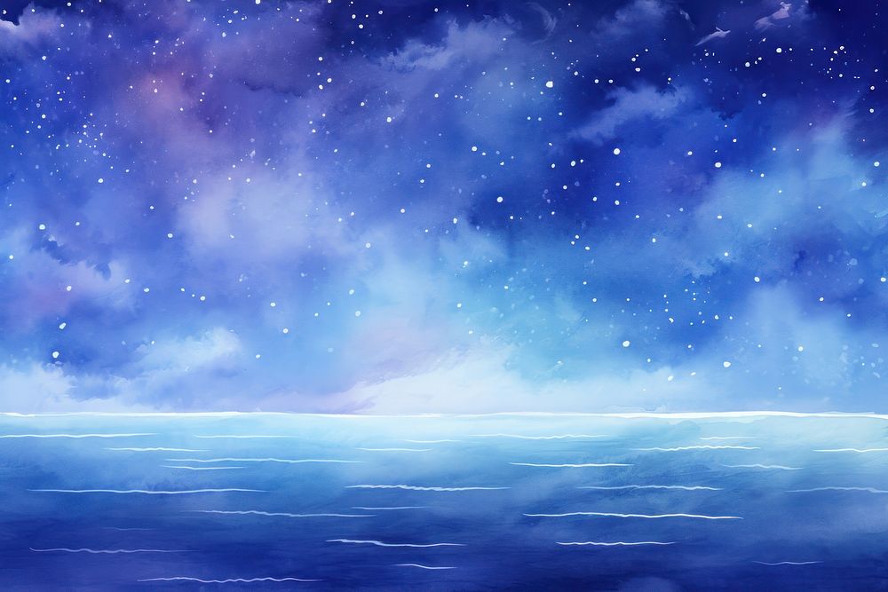 Sea scenery backgrounds outdoors galaxy.