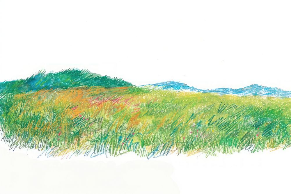 Meadow painting grass plant.