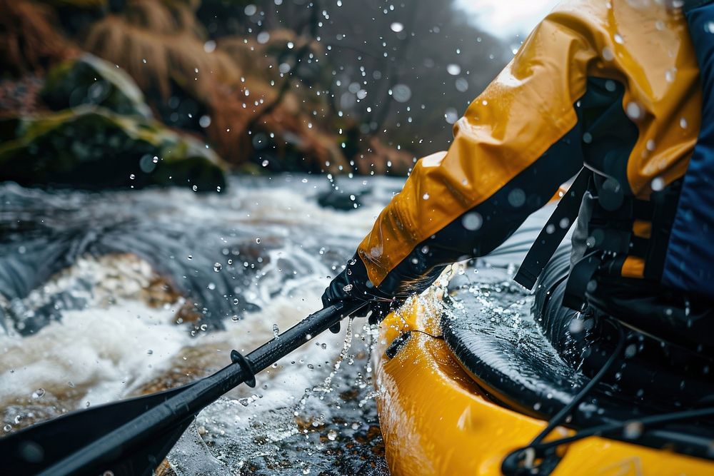 Canoe kayak water transportation recreation.