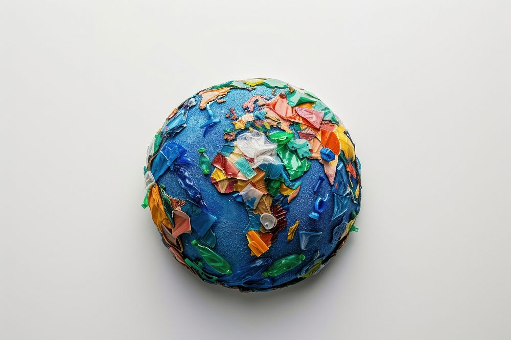 Earth made from plastic sphere creativity astronomy.
