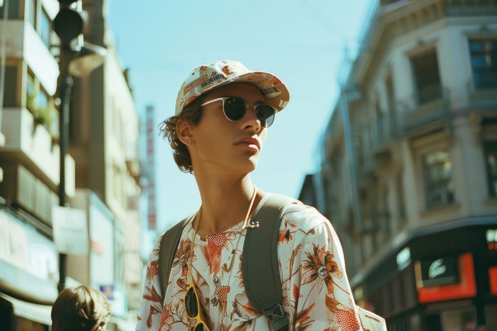 Mens wear streetwear photography sunglasses portrait.