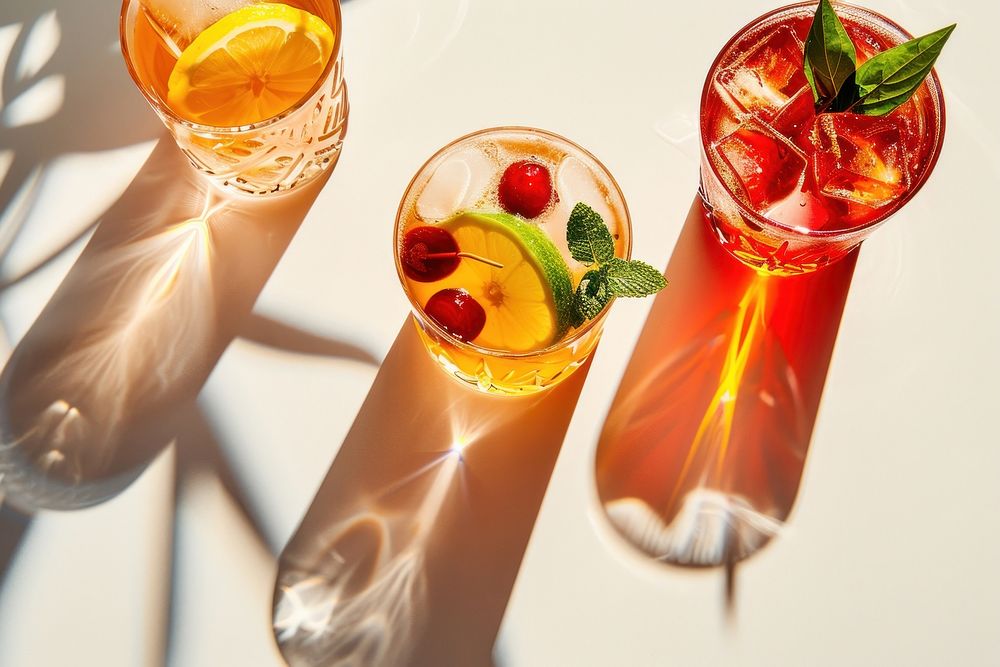 Popular cocktails drink plant glass.