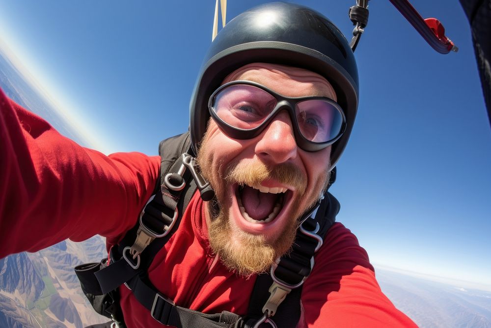 A skydiving selfie photo accessories.