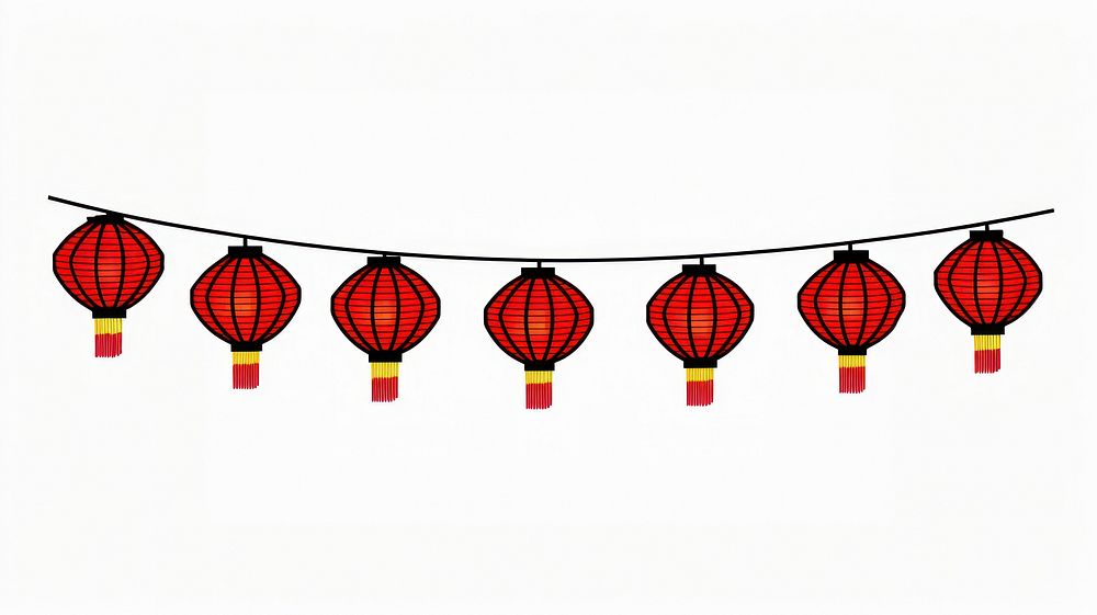 Chinese lantern flag string lamp.