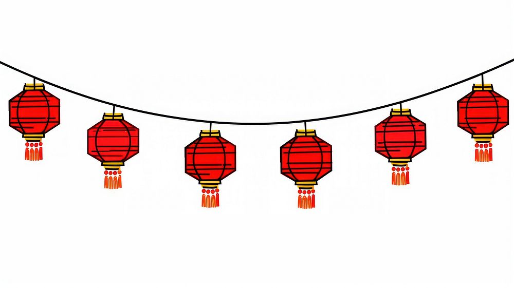Chinese lantern flag string lamp.