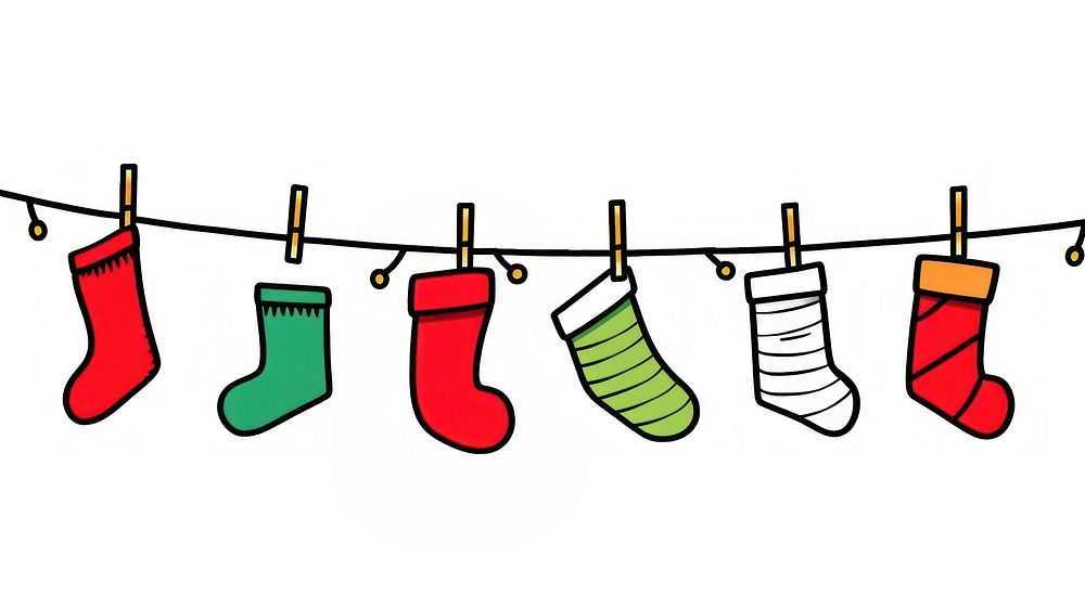 Christmas sock flag string clothing festival stocking.