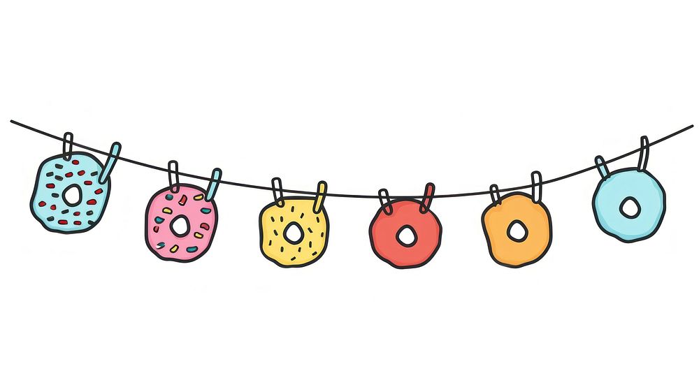 Clorful donut flag string art accessories accessory.